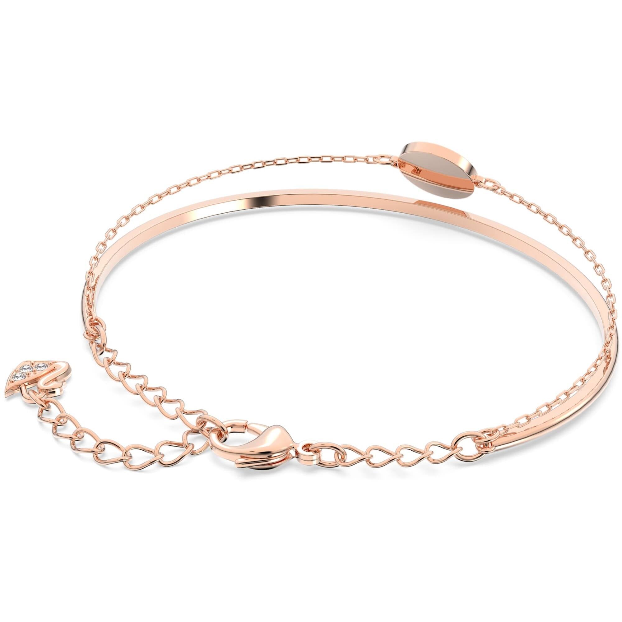 Swarovski Women's Bangle Bracelet - Sublima Crystal Pave Disc Rose Gold | 5274892