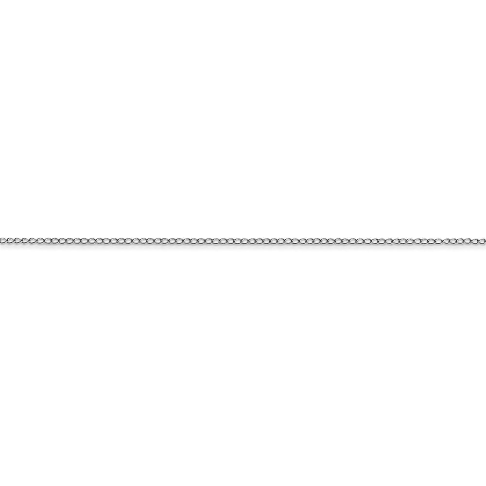 14k White Gold Carded Curb Chain | 6CW