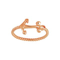 Sterling Silver Rose GP Anchor Ring - W-9824