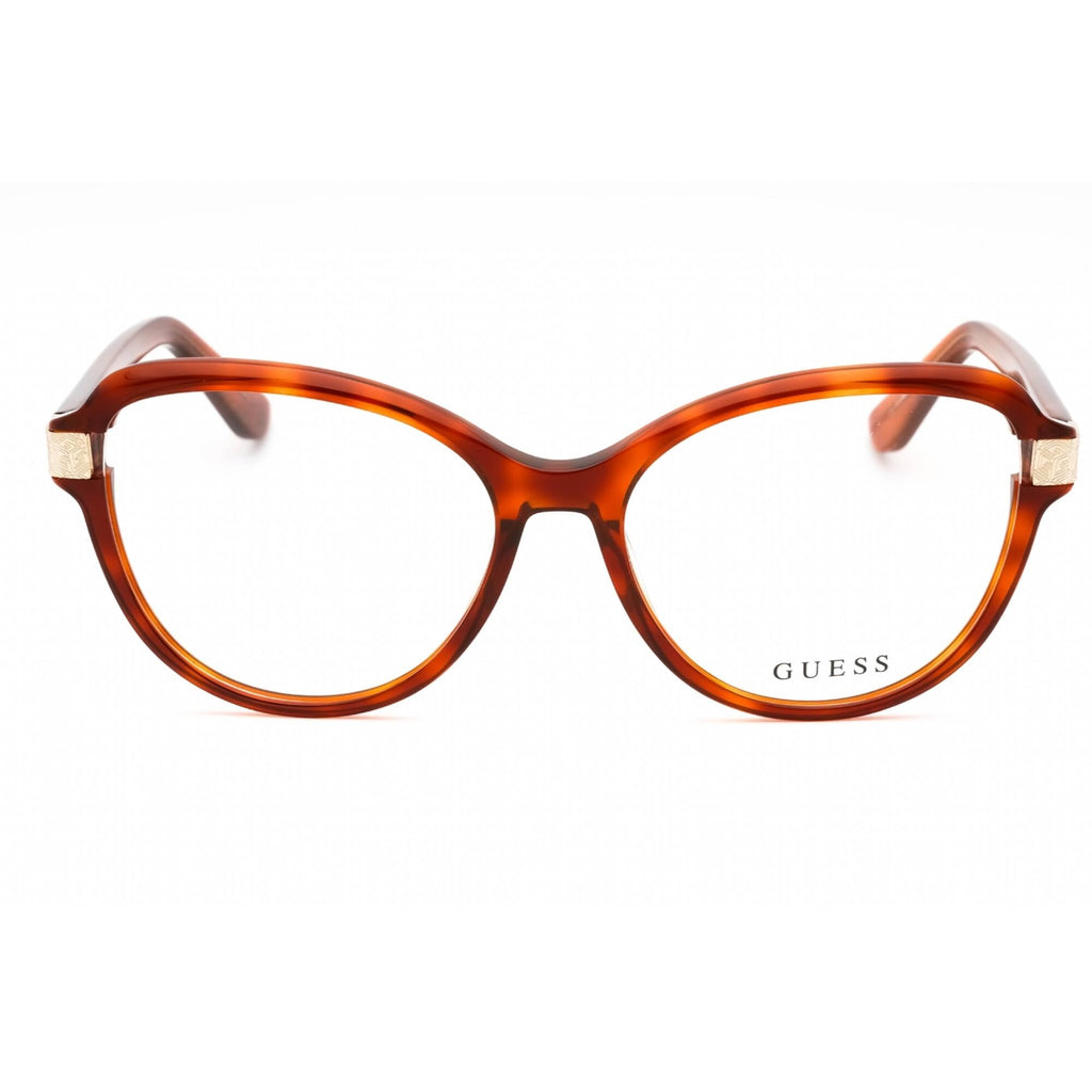 Guess Women's Eyeglasses - Blonde Havana Acetate Full Rim Cat Eye Frame | GU2955 053