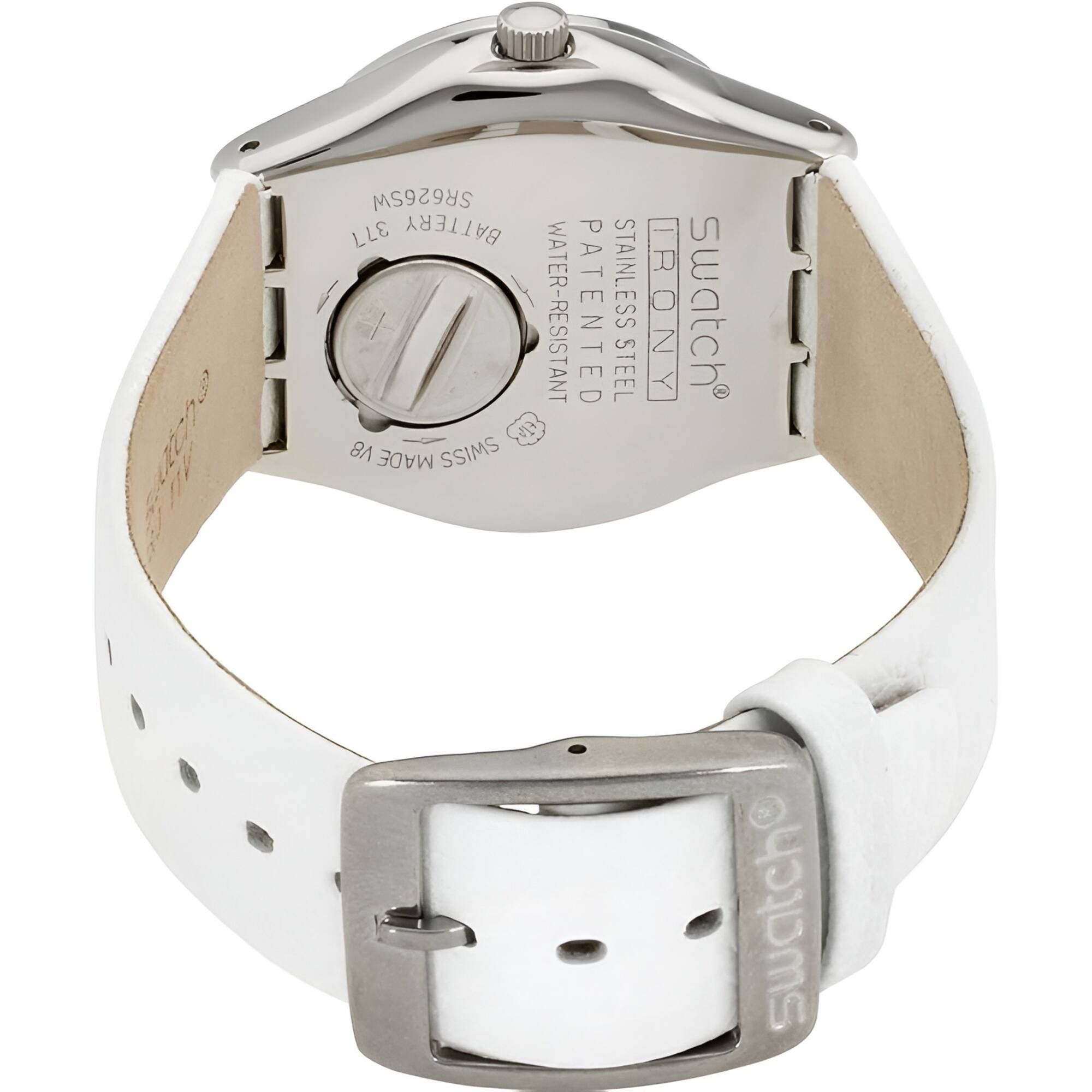Swatch Women's Watch - Irony After Dinner White Dial Silicone Rubber Strap | YLS201