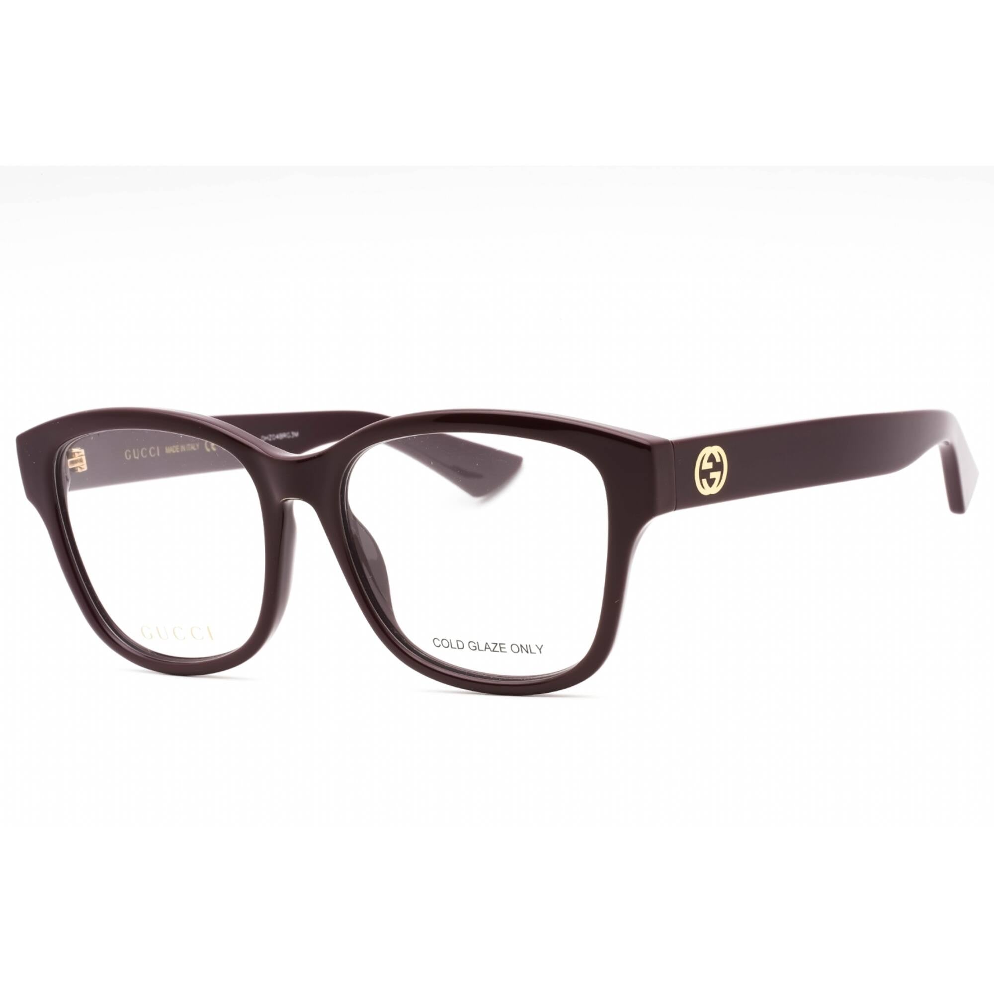Gucci Women's Eyeglasses - Burgundy Injected Propionate Cat Eye Frame | GG1340O 004