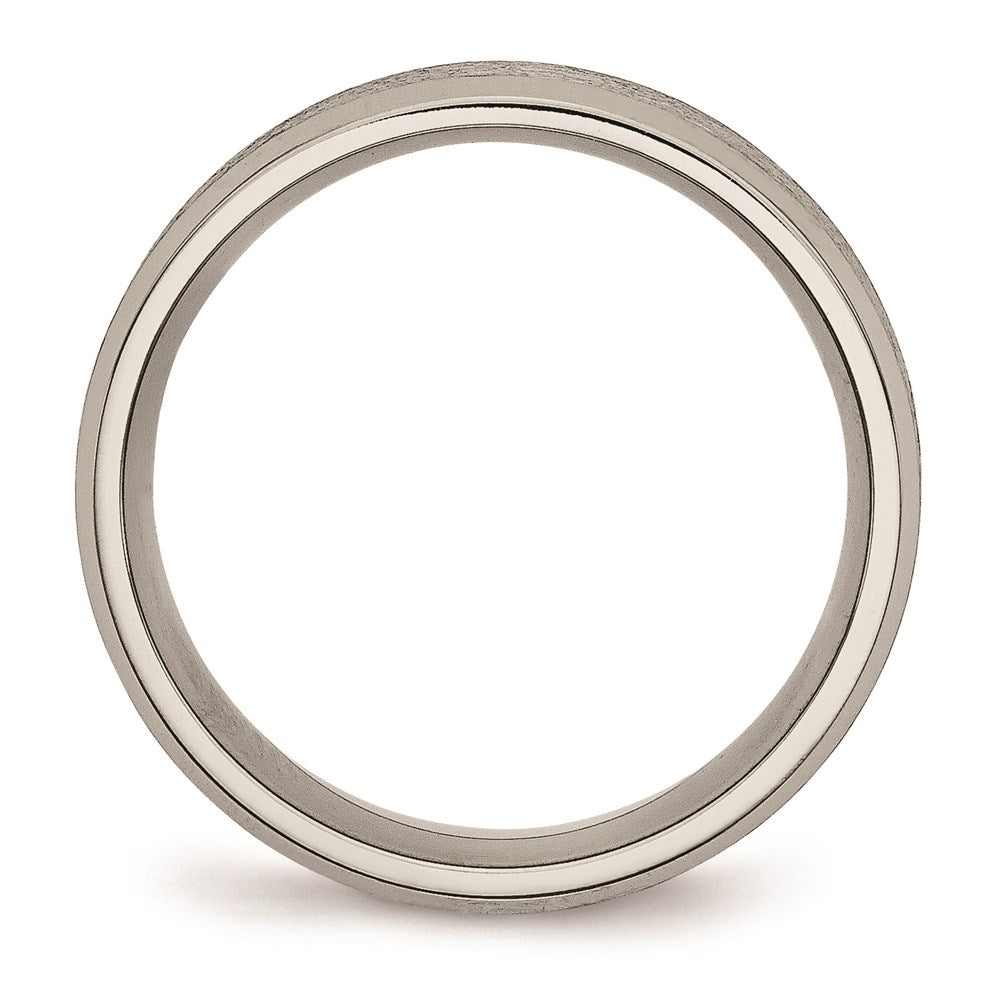 Titanium Beveled Edge 8mm Satin and Brushed Band | TB13