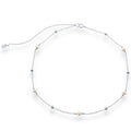 Classic Women's Necklace - Sterling Silver Small Freshwater Pearls and Beads | M-5552