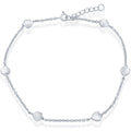 Classic Women's Anklet - Sterling Silver Heart, 9 inch | R-9049-9