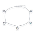 Classic Women's Anklet - Sterling Silver Abalone Crescent Moon | R-9246