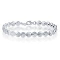 Classic Women's Bracelet - Sterling Alternating Plain and D-C Small Circles | S-4730