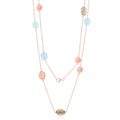 Women's Necklace - RG Multi-Shaped Aquamarine and Smokey Quartz | SMM-5810