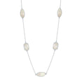 Women's Necklace - Sterling Silver Rectangle and Irregular MOP | SMM-6316