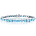 Women's Bracelet - Sterling Silver 5mm Larimar Tennis | T-7916