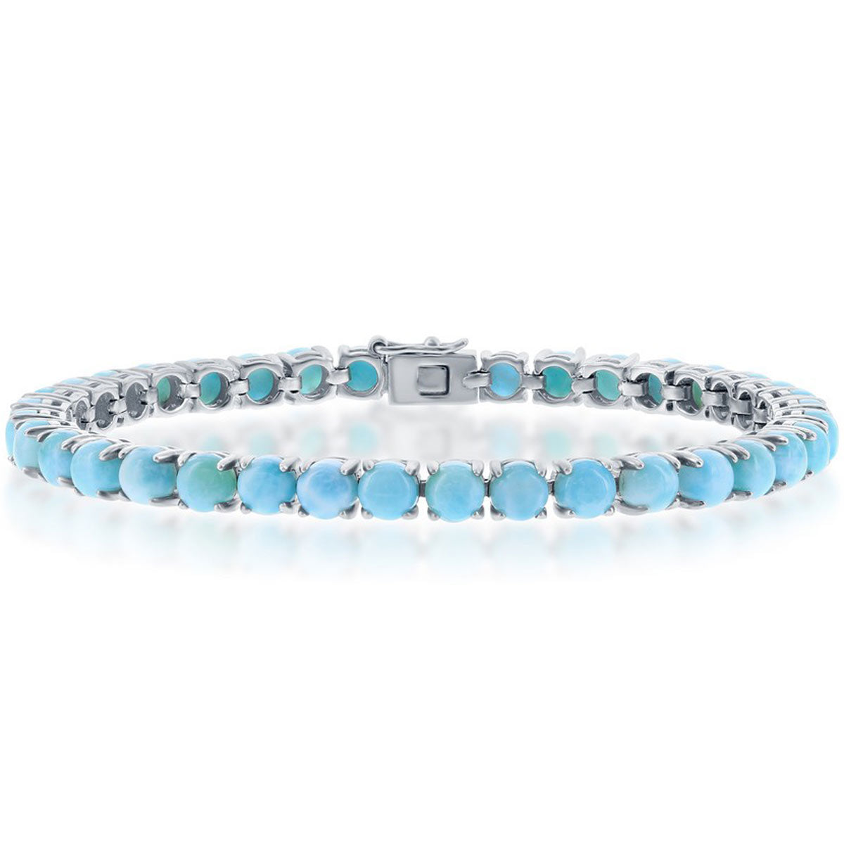 Women's Bracelet - Sterling Silver 5mm Larimar Tennis | T-7916