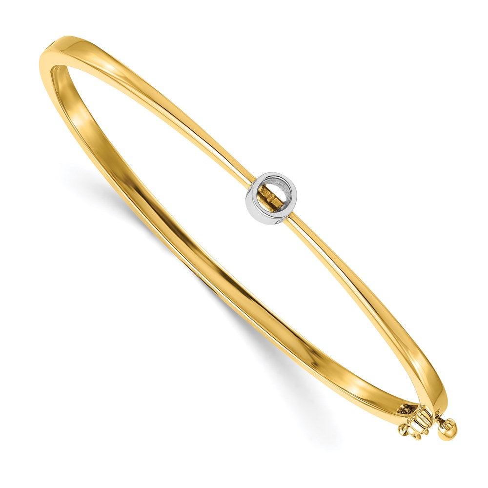 14k Two-tone Bangle Bracelet Mounting