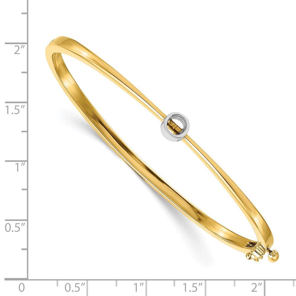 14k Two-tone Bangle Bracelet Mounting