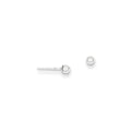 14k White Gold Polished 3mm Ball Post Earrings