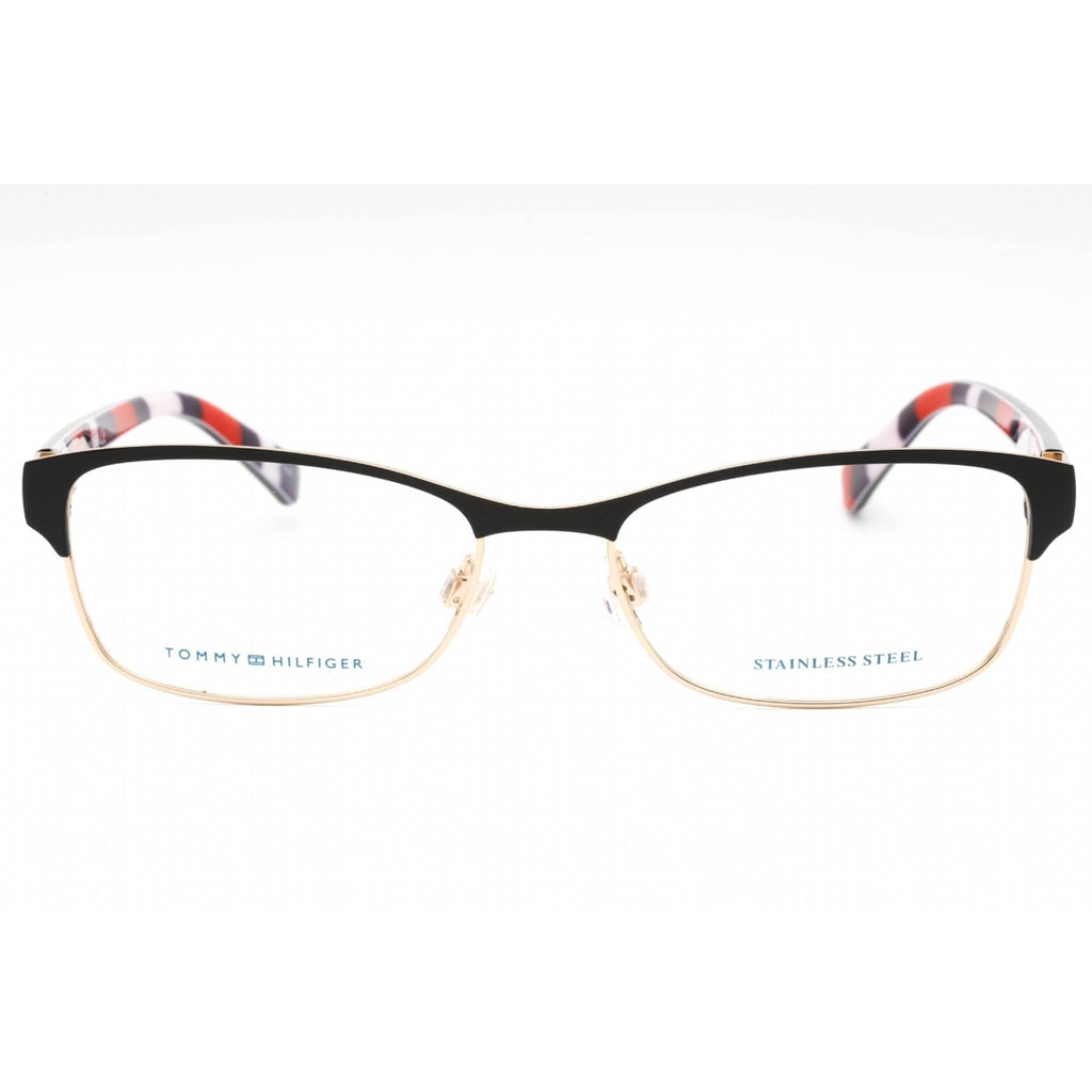 Tommy Hilfiger Women's Eyeglasses - Black Gold Rectangular Frame | TH 1684 02M2 00