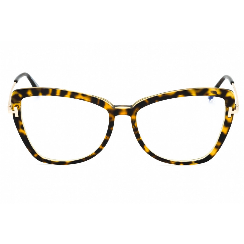 Tom Ford Women's Eyeglasses - Havana/Other Acetate Cat Eye Full Rim | FT5882-B 056