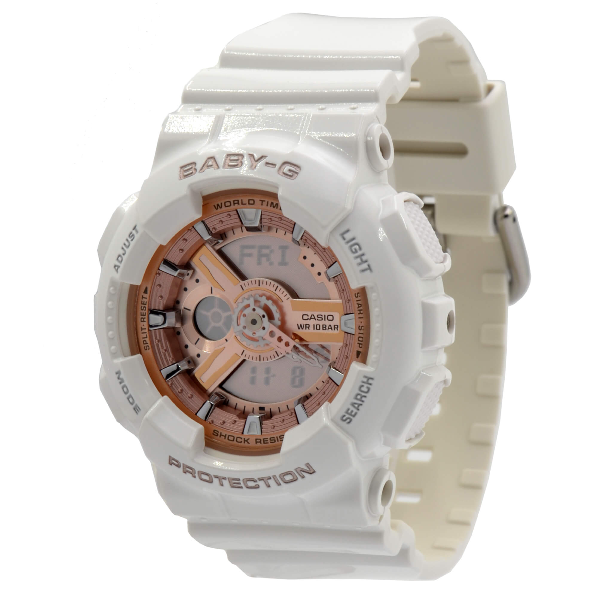 Casio Women's World Time Watch - Baby-G Ana-Digital Dial Resin Strap | BA110-7A1