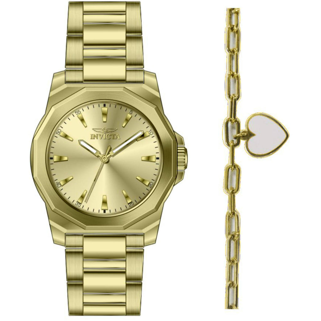 Invicta Women's Watch - Speedway Quartz Yellow Gold Plated Steel Bracelet | 48579
