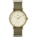 Timex Women's Watch - Fairfield Quartz Cream Dial Green Leather Strap | TW2P98500