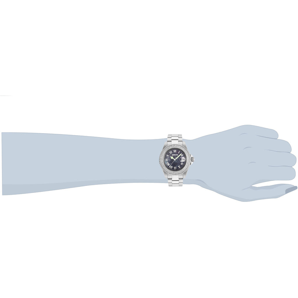 Invicta Women's Watch - Angel Quartz Black MOP Dial Stainless Steel Bracelet | 21711