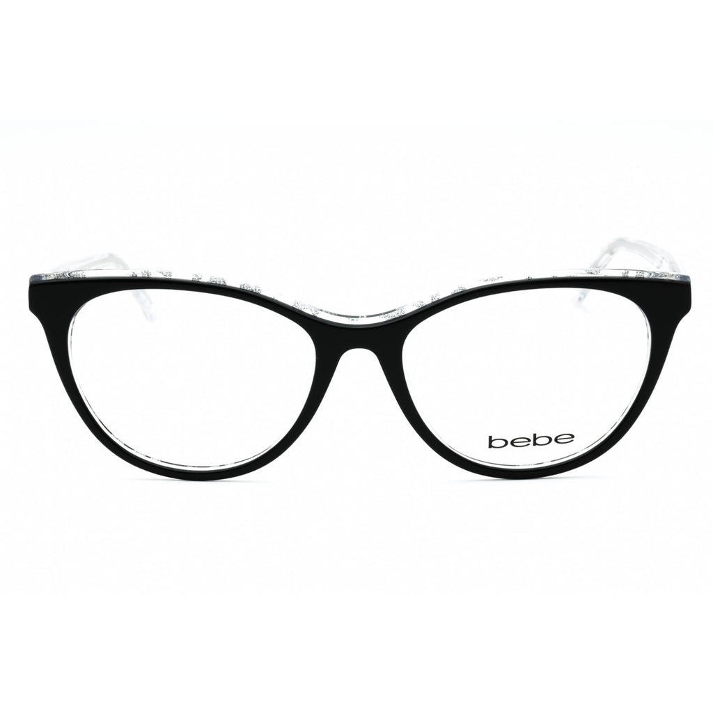 Bebe Women's Eyeglasses - Jet Full Rim Cat Eye Frame Clear Demo Lens | BB5189 001