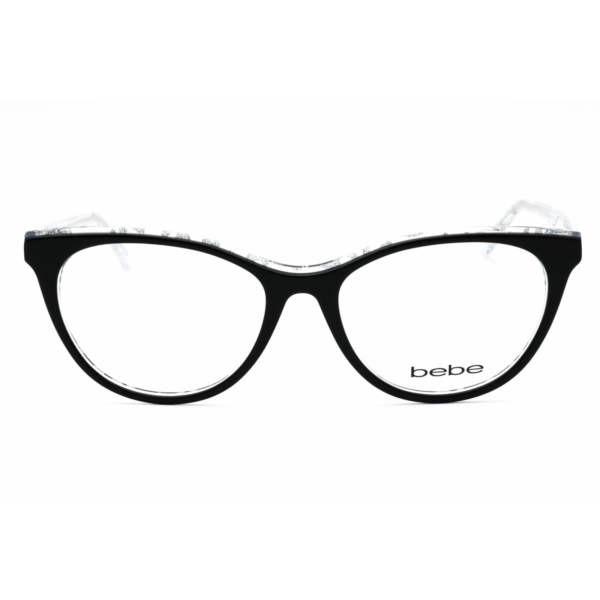 Bebe Women's Eyeglasses - Jet Full Rim Cat Eye Frame Clear Demo Lens | BB5189 001