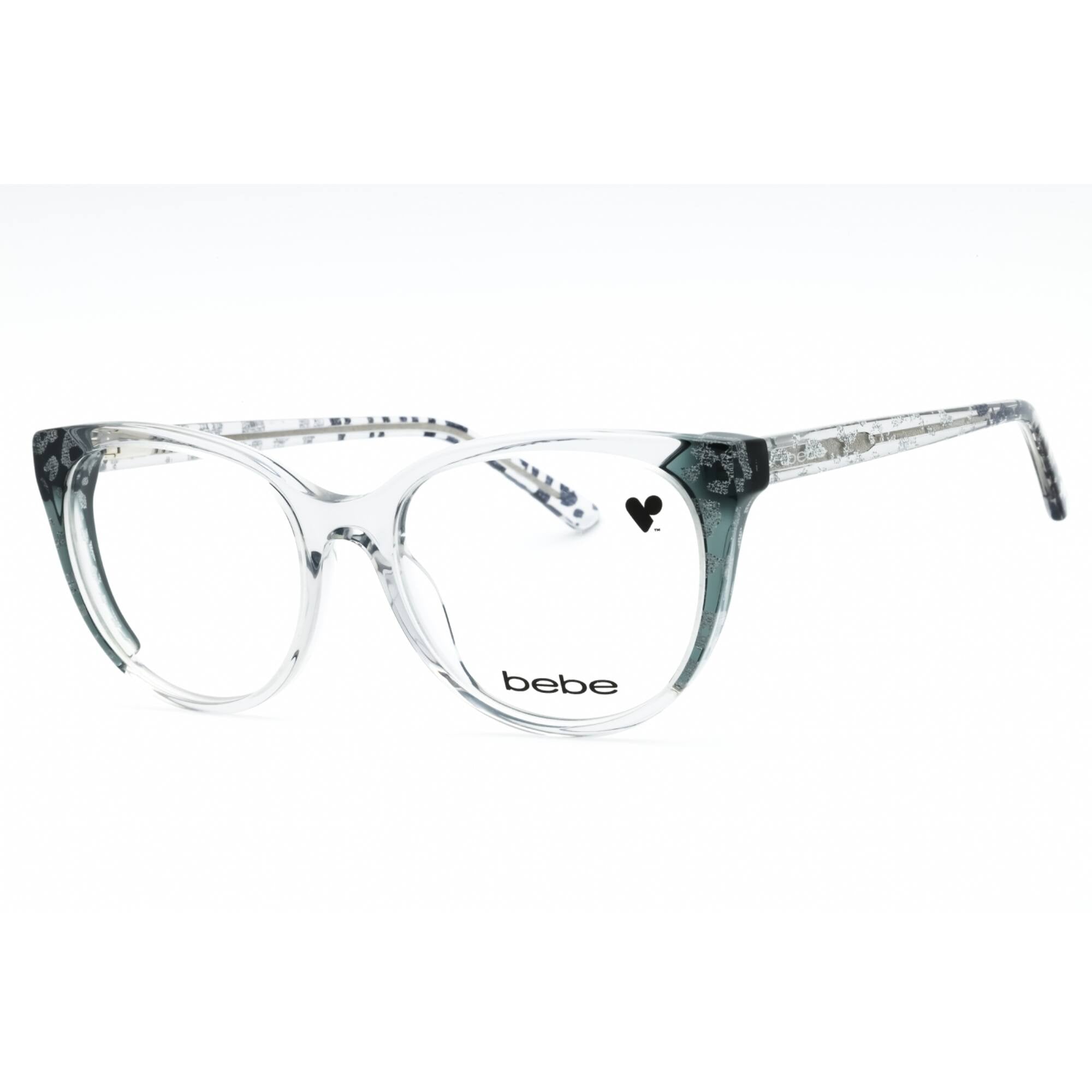 Bebe Women's Eyeglasses - Grey Animal Acetate Full Rim Cat Eye Frame | BB5208 050