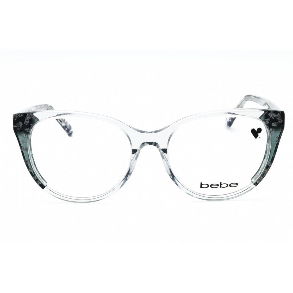 Bebe Women's Eyeglasses - Grey Animal Acetate Full Rim Cat Eye Frame | BB5208 050