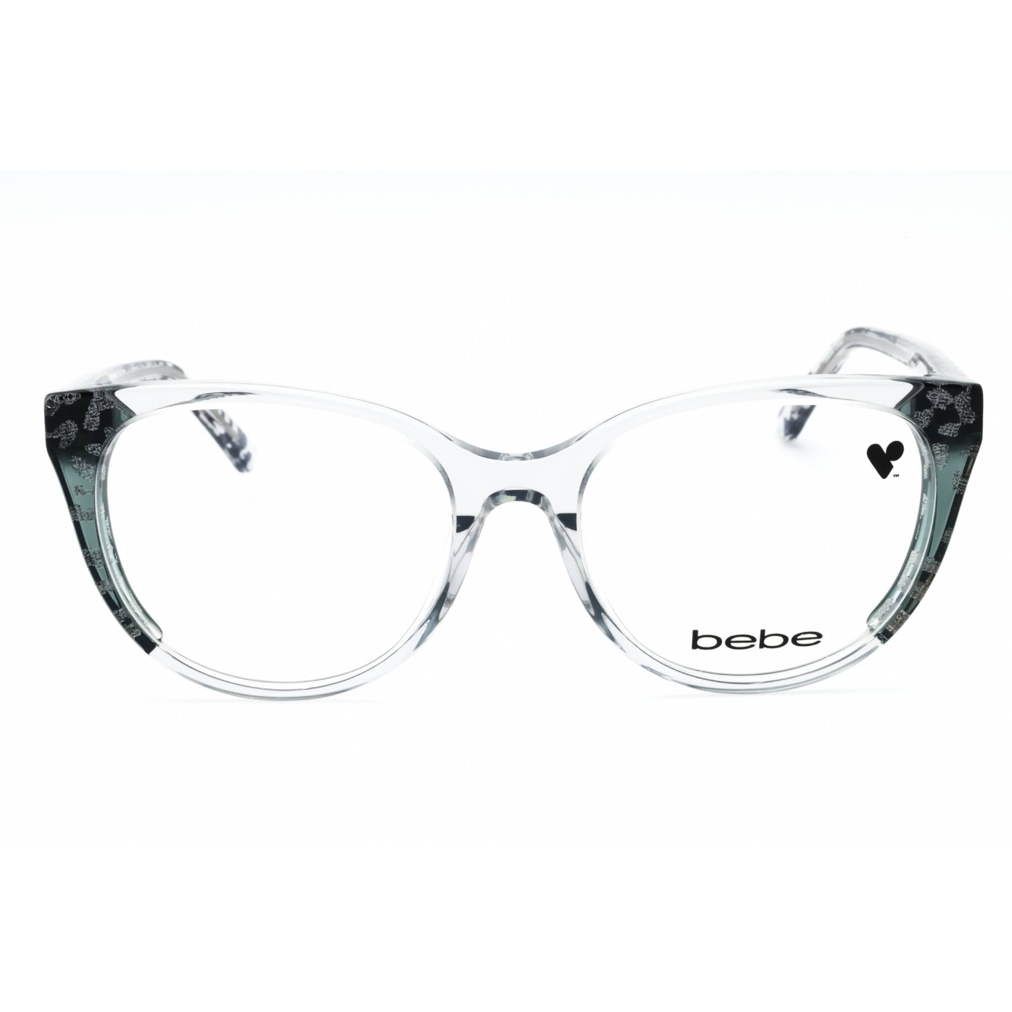 Bebe Women's Eyeglasses - Grey Animal Acetate Full Rim Cat Eye Frame | BB5208 050