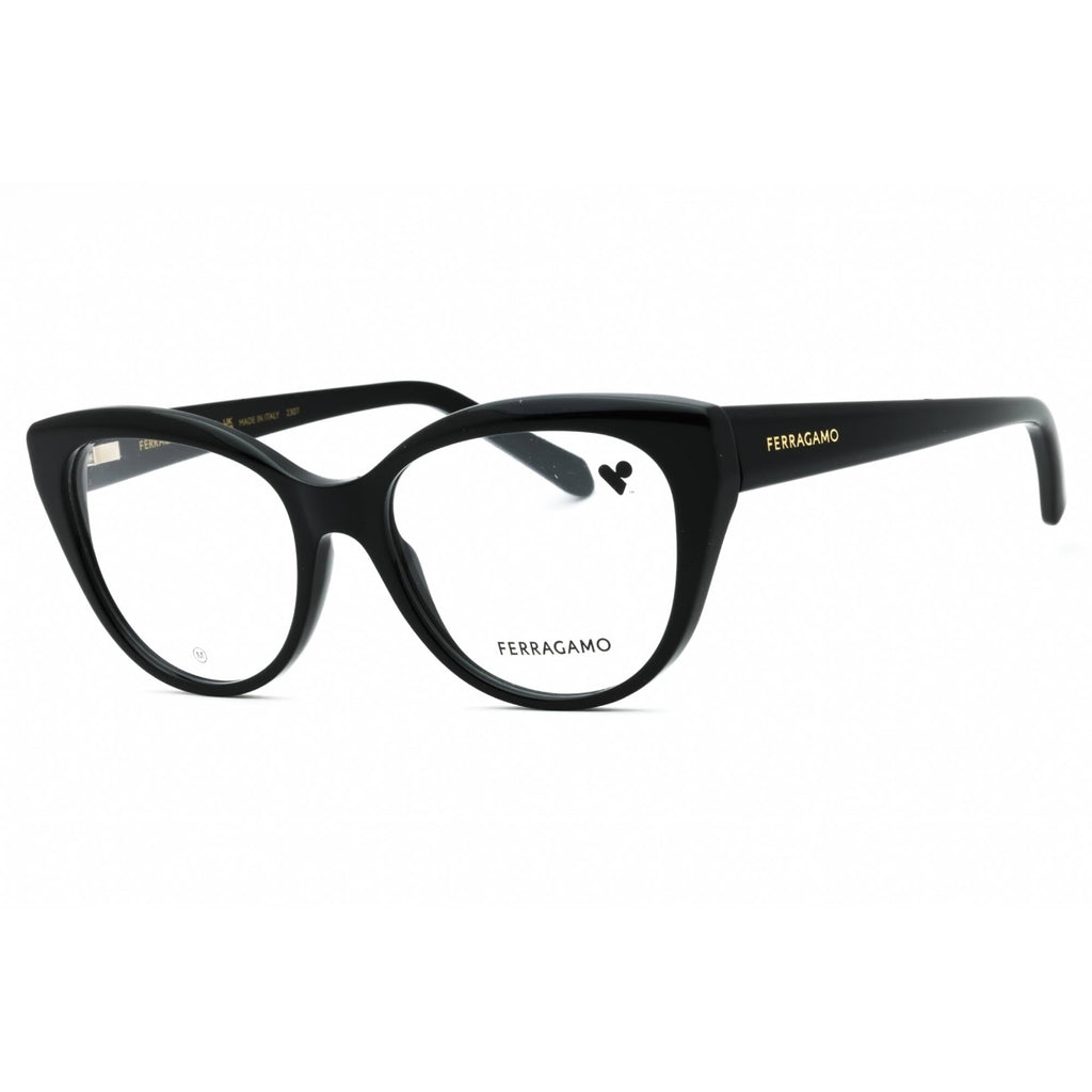 Salvatore Ferragamo Women's Eyeglasses - Black Acetate Full Rim Cat Eye | SF2970 001
