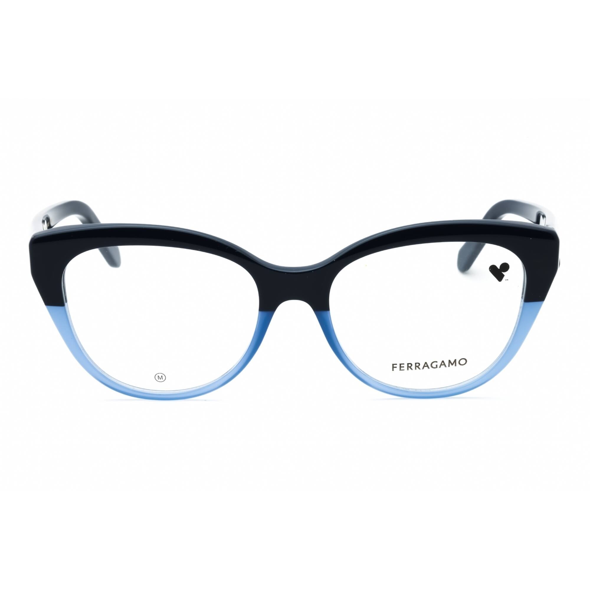 Salvatore Ferragamo Women's Eyeglasses - Blue Acetate Full Rim Cat Eye | SF2970 414