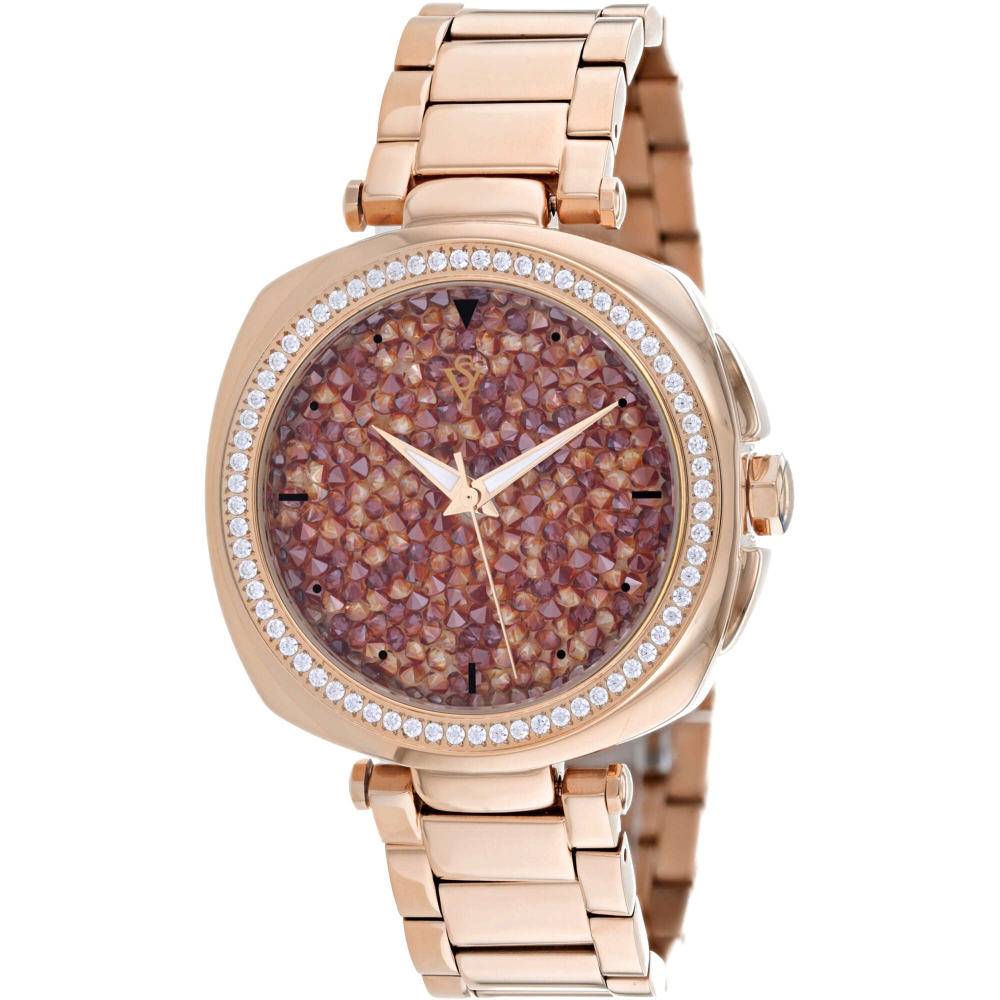 Christian Van Sant Women's Watch - Mirabella Quartz Rose Gold Steel Bracelet | CV0493