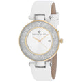 Christian Van Sant Women's Watch - Dazzle Quartz Silver Dial Leather Strap | CV1223