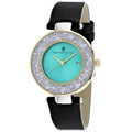 Christian Van Sant Women's Watch - Dazzle Quartz Blue Dial Leather Strap | CV1225