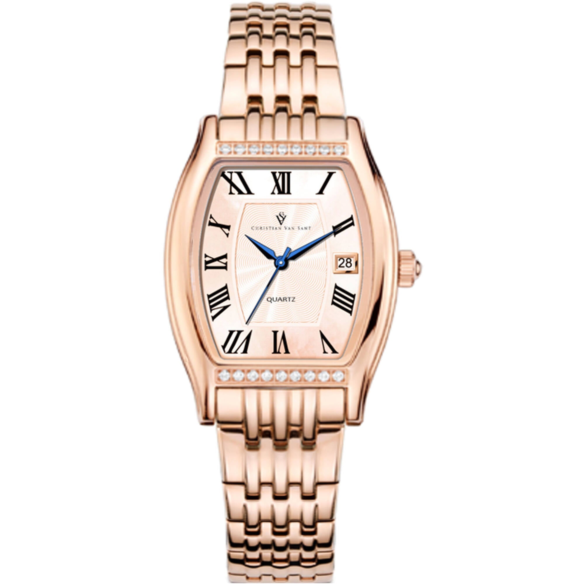 Christian Van Sant Women's Watch - Gemma Quartz Rose Gold Dial Bracelet | CV2453
