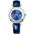 Christian Van Sant Women's Watch - Bria Quartz Blue Genuine Leather Strap | CV3812