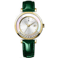 Christian Van Sant Women's Watch - Bria Quartz Silver Dial Leather Strap | CV3814