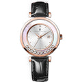 Christian Van Sant Women's Watch - Bria Quartz Silver Dial Leather Strap | CV3815