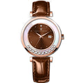 Christian Van Sant Women's Watch - Bria Quartz Brown Dial Leather Strap | CV3817