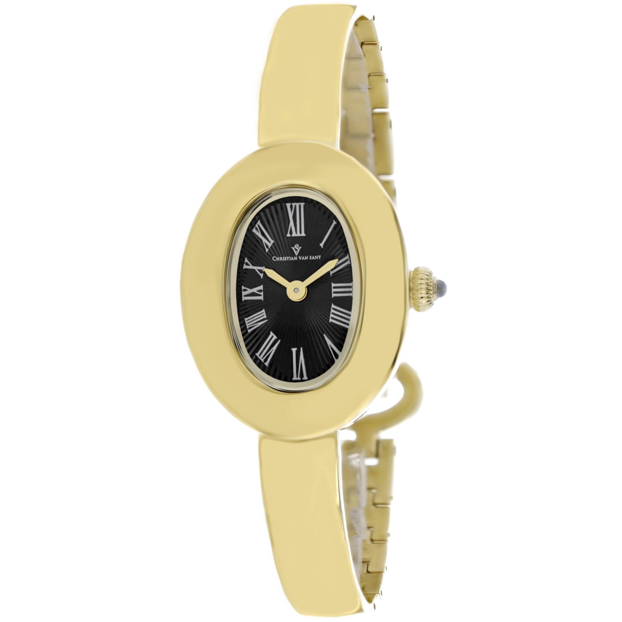 Christian Van Sant Women's Watch - Anora Black Dial Yellow Gold Bracelet | CV4335
