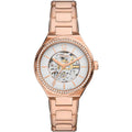 Fossil Women's Watch - Eevie Quartz SS Case White Dial Rose Gold Bracelet | BQ3781