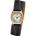 Fossil Women's Watch - Harlow Quartz SS Case Beige Dial Black Leather Strap | ES5404