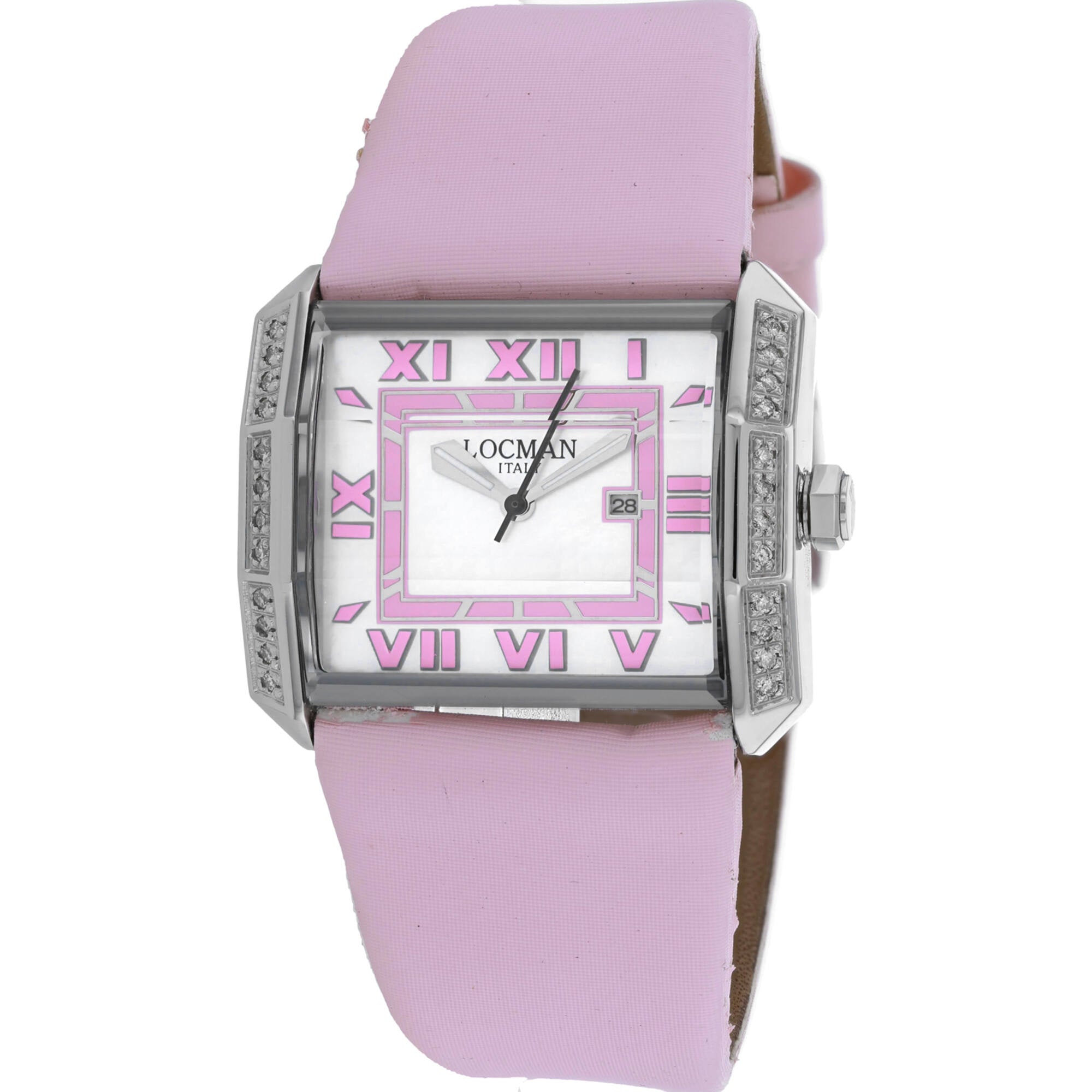 Locman Women's Watch - Classic Mother of Pearl Dial Pink Leather Strap | 232MOPPKD