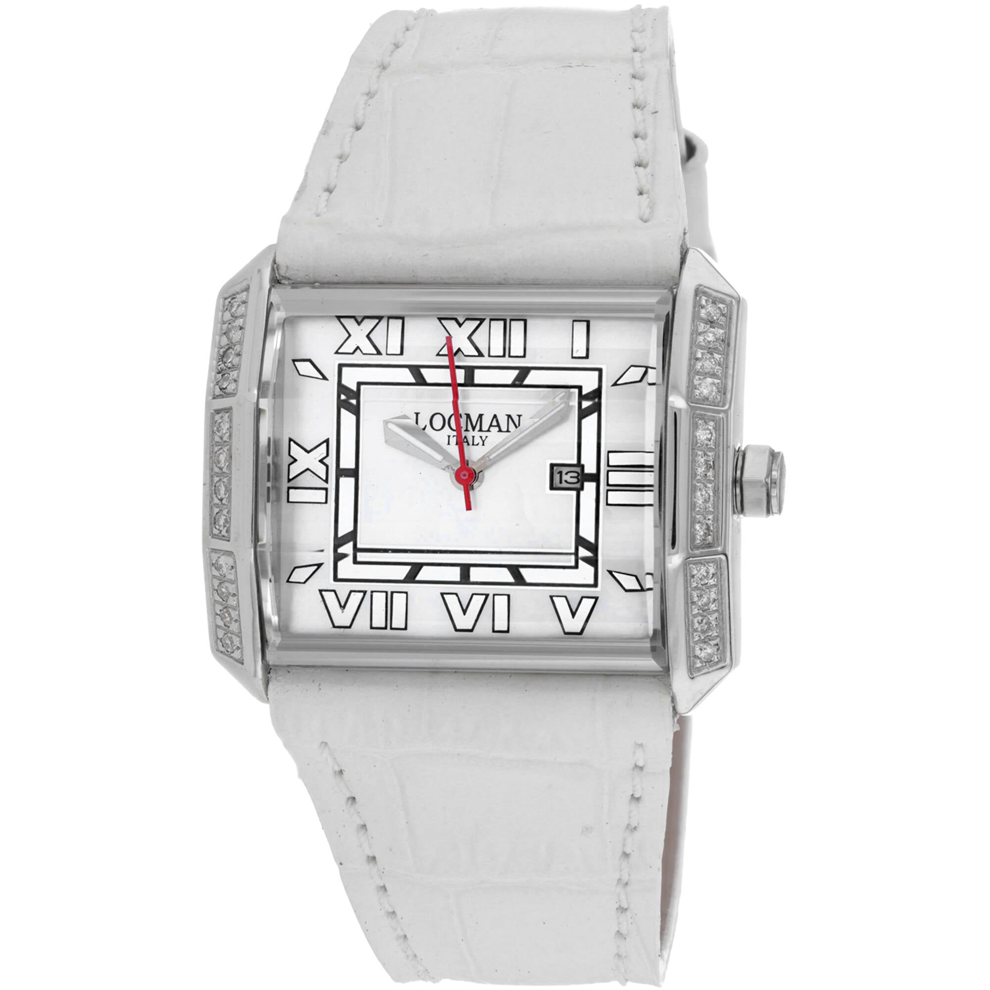 Locman Women's Watch - Classic Quartz White Dial Leather Strap | 232MOPWHD/WH LE