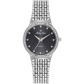 Mathey Tissot Women's Watch - Classic Black Dial Stainless Steel Bracelet | D2681AN