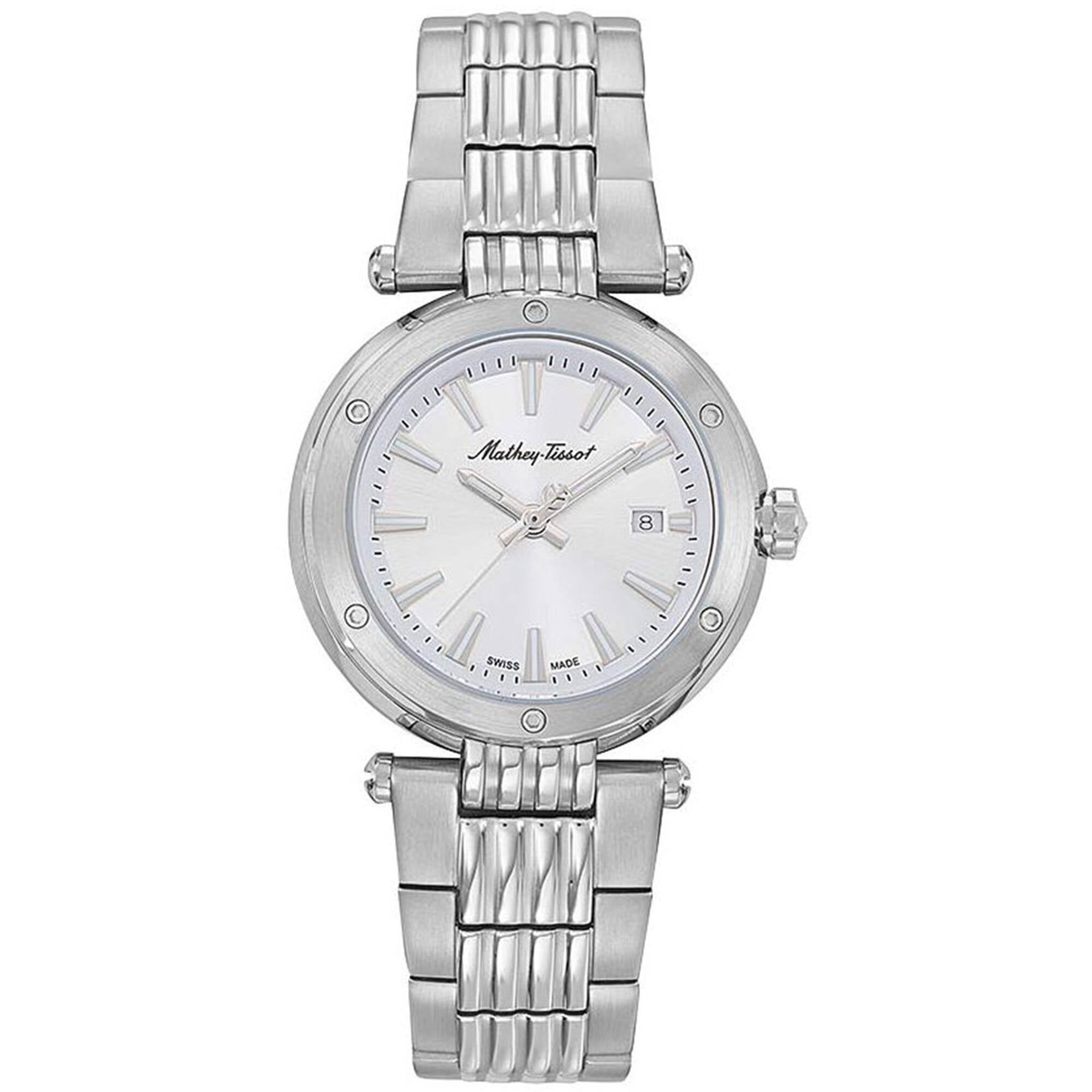 Mathey Tissot Women's Watch - Neptune Silver Dial Stainless Steel Bracelet | D912AI