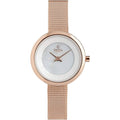 Obaku Women's Watch - Stille Quartz Silver Tone Dial Rose Gold Case | V146LXVWMV