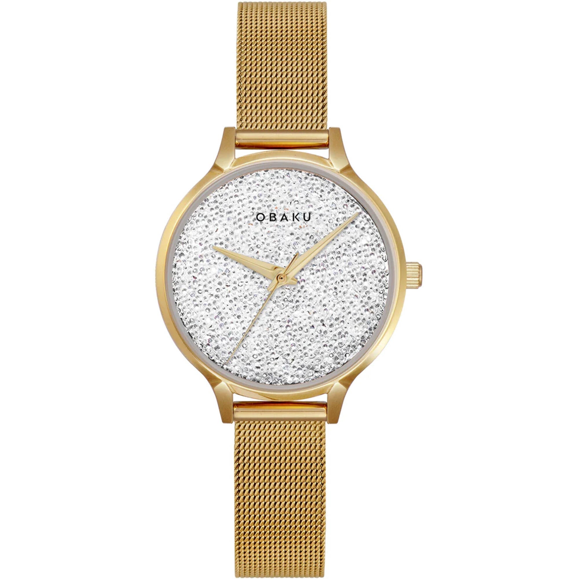 Obaku Women's Watch - Stjerner Silver Dial Plated Steel Bracelet | V238LXGWMG
