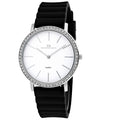 Oceanaut Women's Watch - Ripple Quartz White Dial Black Rubber Strap | OC0260