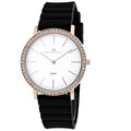Oceanaut Women's Watch - Ripple Quartz White Dial Black Rubber Strap | OC0264